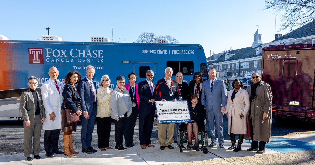 Temple Health, Fox Chase Cancer Center, and the Lewis Katz School of Medicine at Temple University welcomed Senators Art Haywood, Jimmy Dillon, Sharif Street, and Christine Tartaglione
