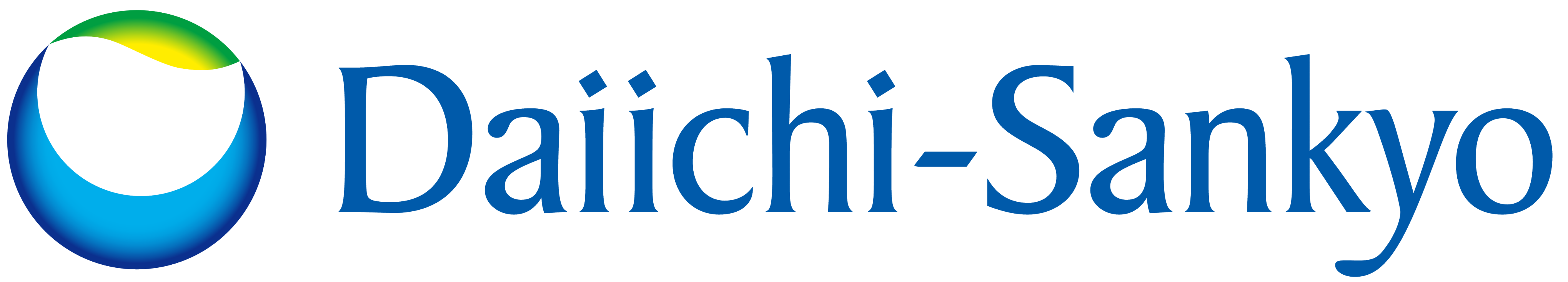 Daiichi-Sankyo logo with a green and blue circle 
