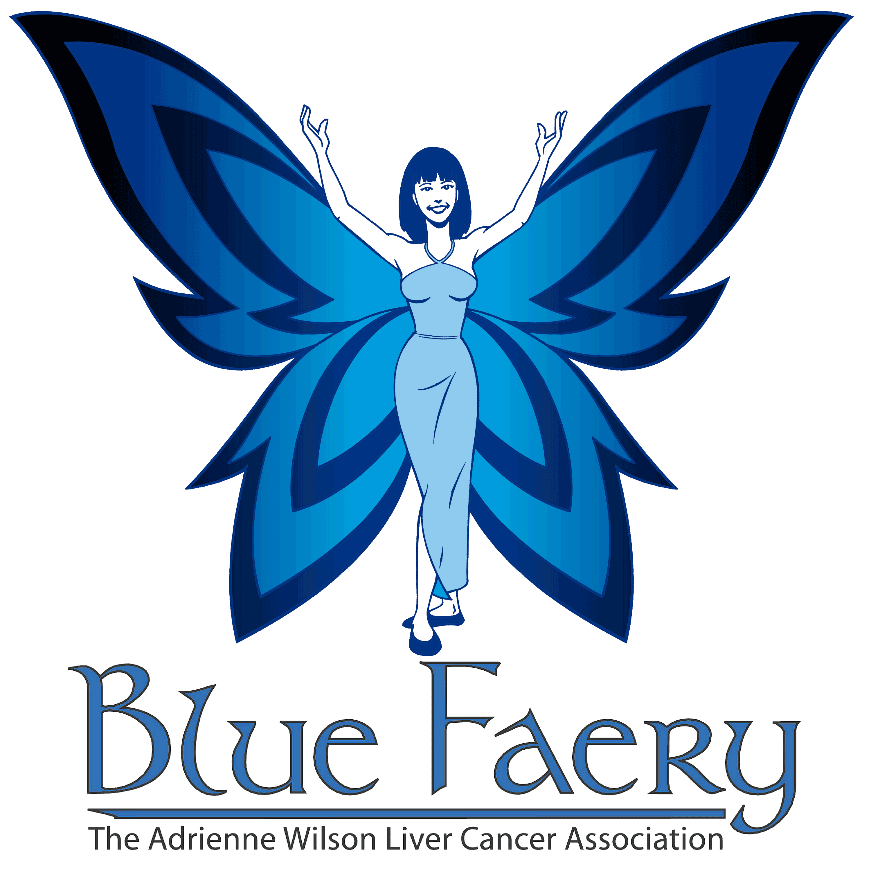 The Blue Faery Logo The Adrienne Wilson Liver Cancer Association