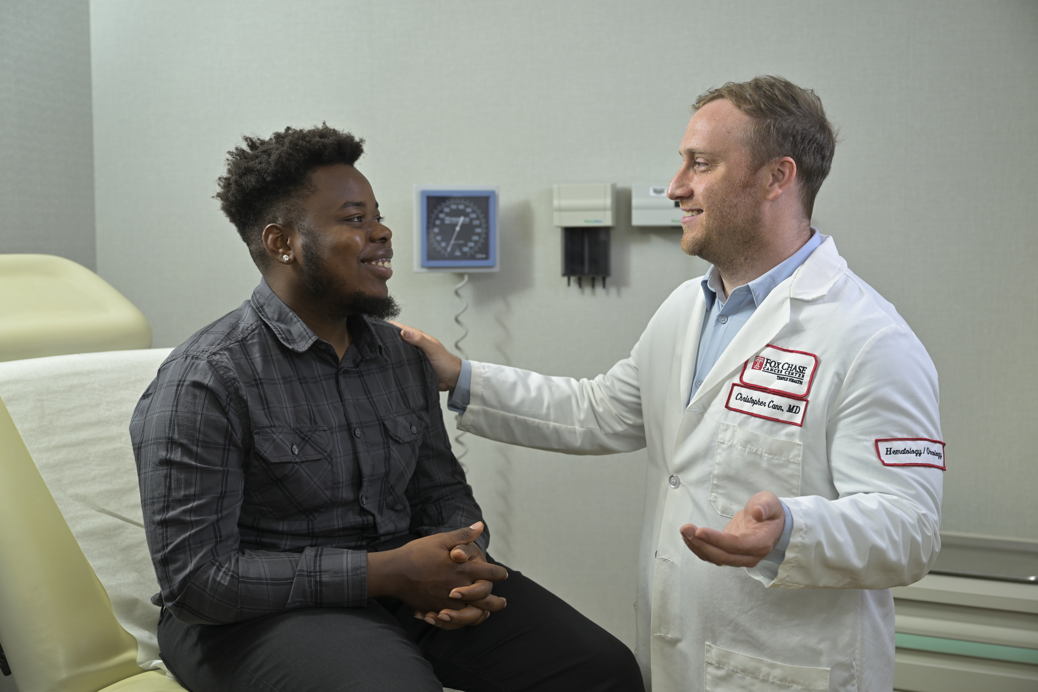 Dr. Carr with a patient