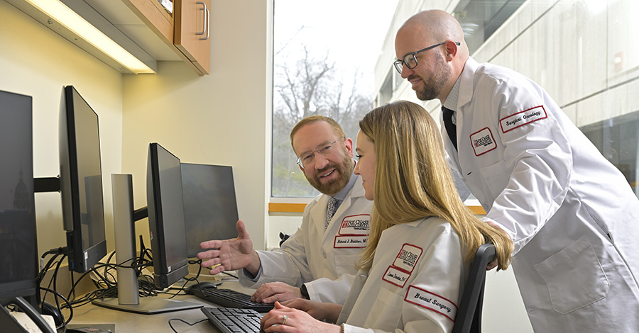 Richard J. Bleicher, MD, FACS, Chief, Division of Breast Surgery, collaborates with fellow breast cancer specialists to ensure every patient has a clear plan and the right team behind them.