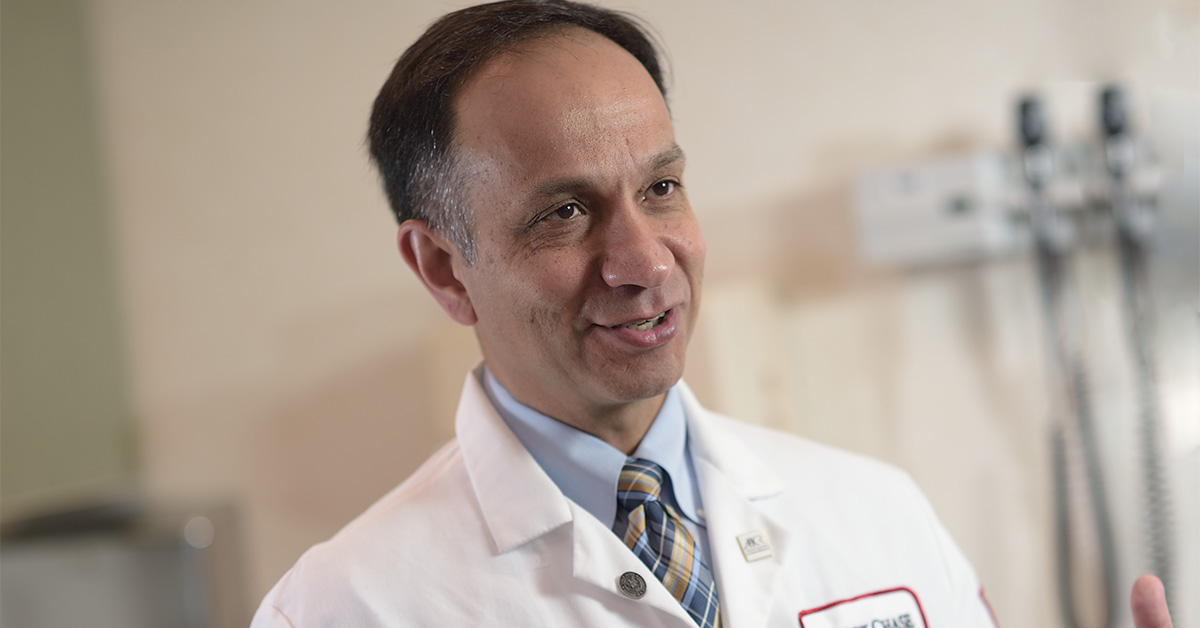 Hossein Borghaei, DO, MS, chief of the Division of Thoracic Medical Oncology at Fox Chase Cancer Center.