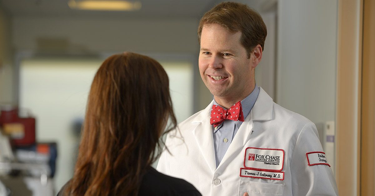 Radiation oncologist Dr. Thomas Galloway works with a multidisciplinary team of head and neck cancer specialists to develop individualized treatment plans for each of his patients.
