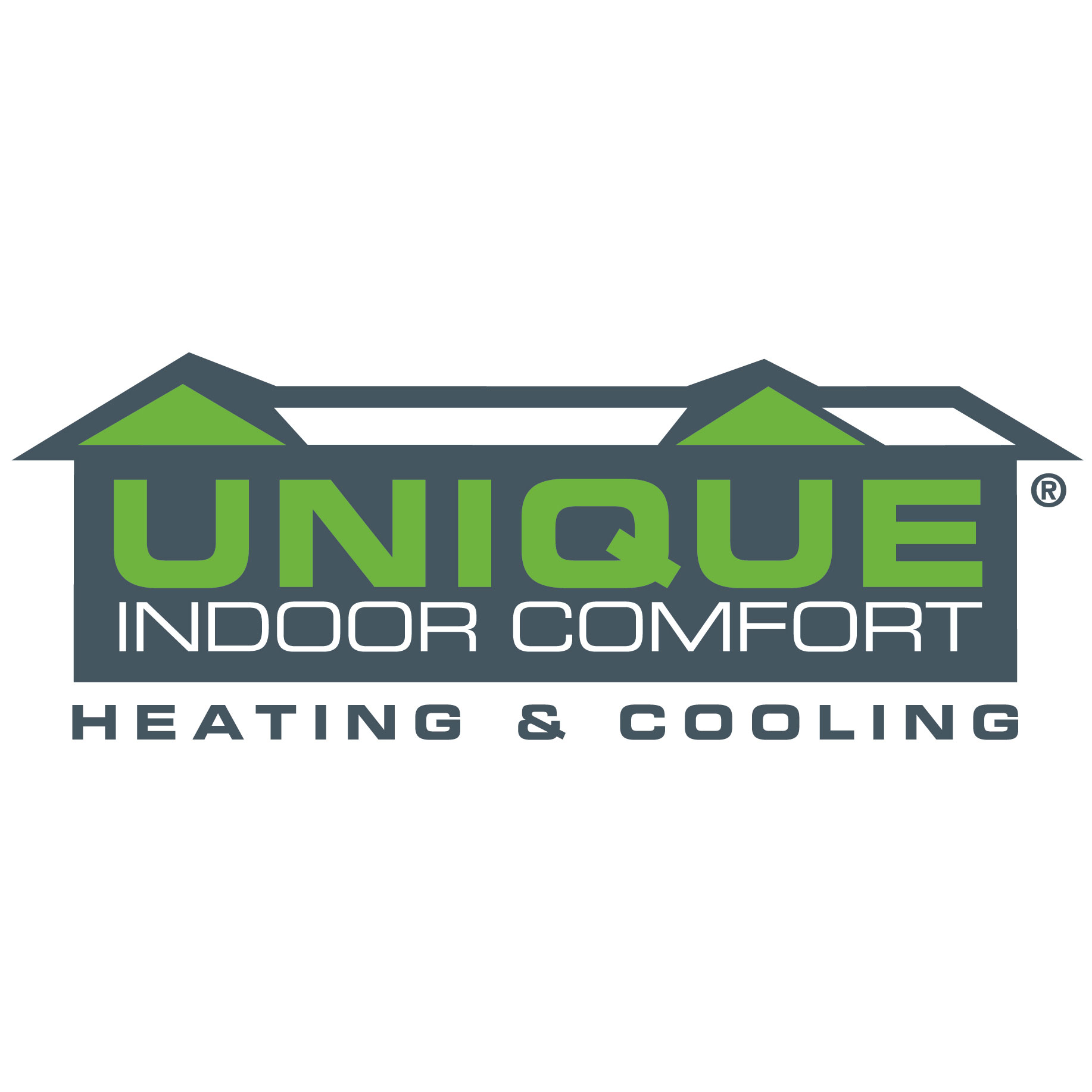 Unique Indoor Comfort Heating and Cooling Logo
