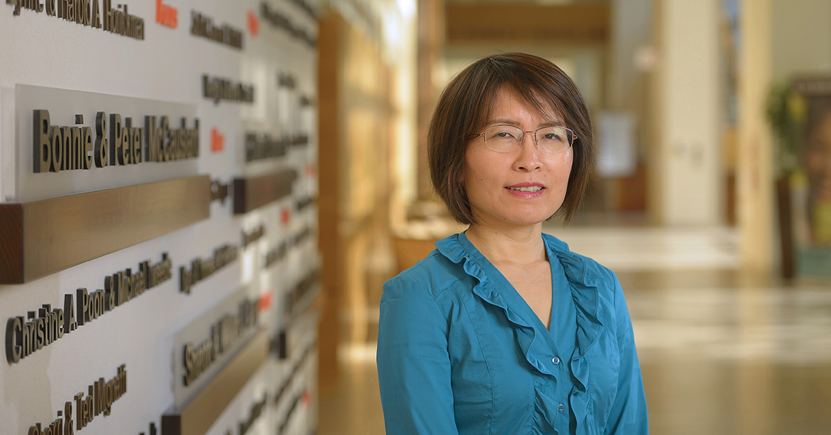 Yan Zhou, PhD, MSE, co-investigator on the study and assistant professor in the Molecular Therapeutics research program