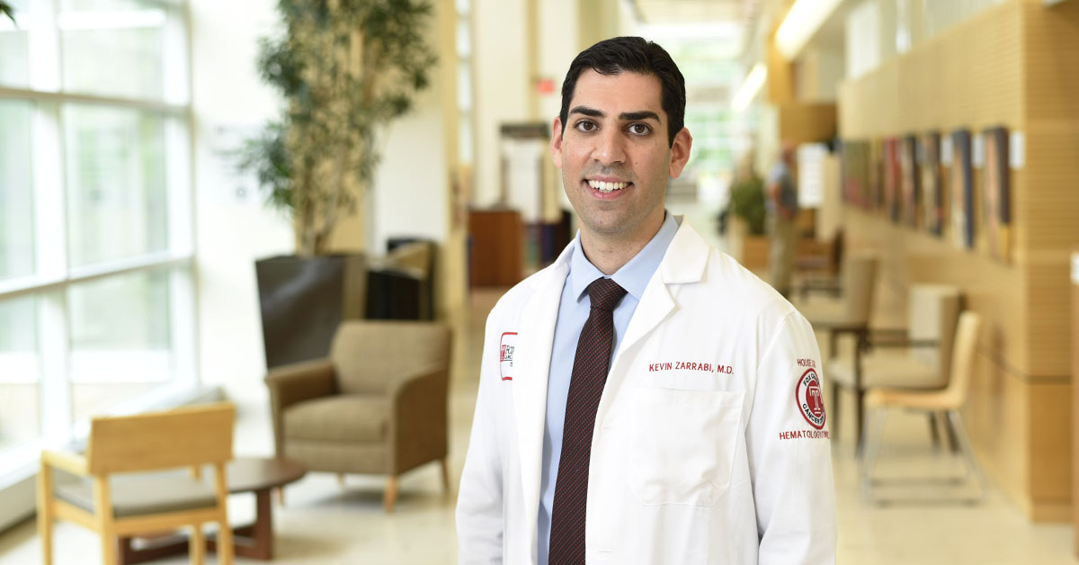 Dr. Kevin Zarrabi, a second-year hematology/oncology fellow at Fox Chase and lead author of the study