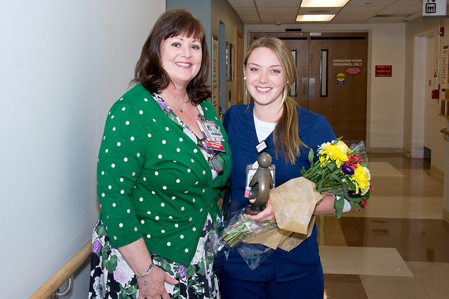 Left: Anne Jadwin, RN, MSN, AOCN, NE-BC, Chief Nursing Officer; Right: Colleen Young, BSN, RN