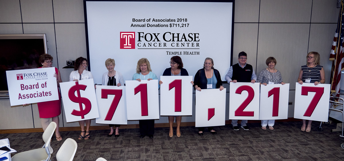 Chapter presidents present check to Fox Chase