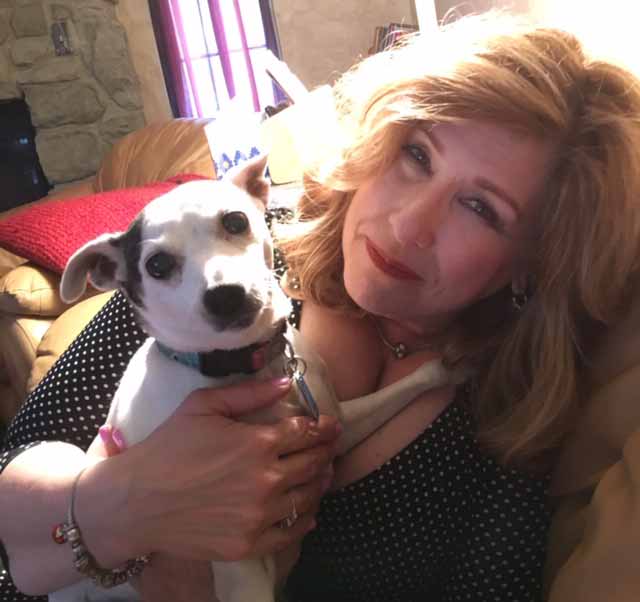 Sue Serio, Good Day Philadelphia Weather Anchor, with Rufus