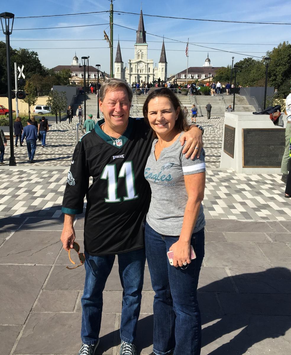 Bob with his wife, Caroline, on vacation.