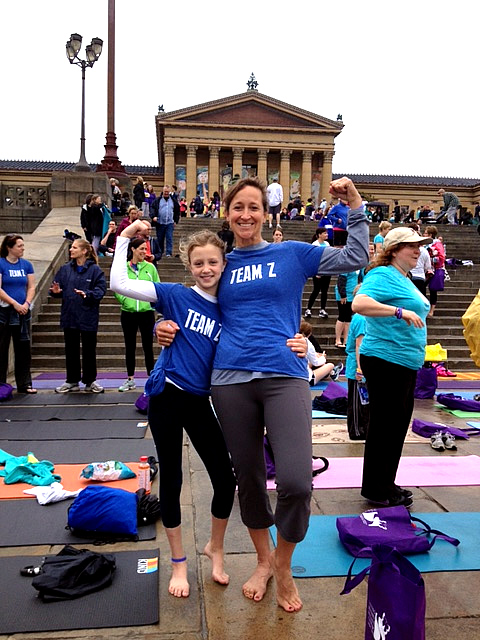 Margaret and her daughter, Emma, at Race for the Cure