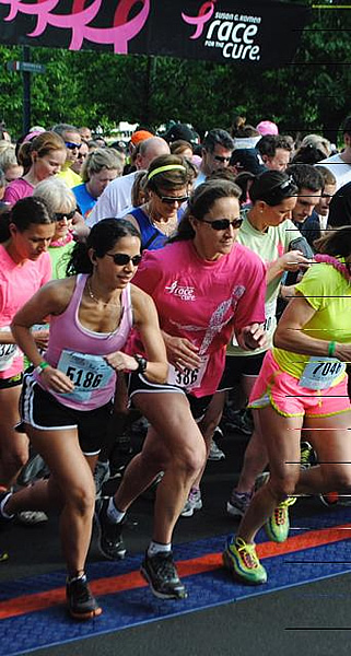From 2008-2012, the first pink shirt to cross the finish line was Margaret Zuccotti.