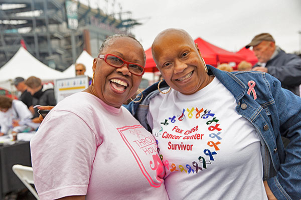 Katrice (right) enjoying the 2018 Fox Chase Cancer Center Survivors' Celebration with her mom.