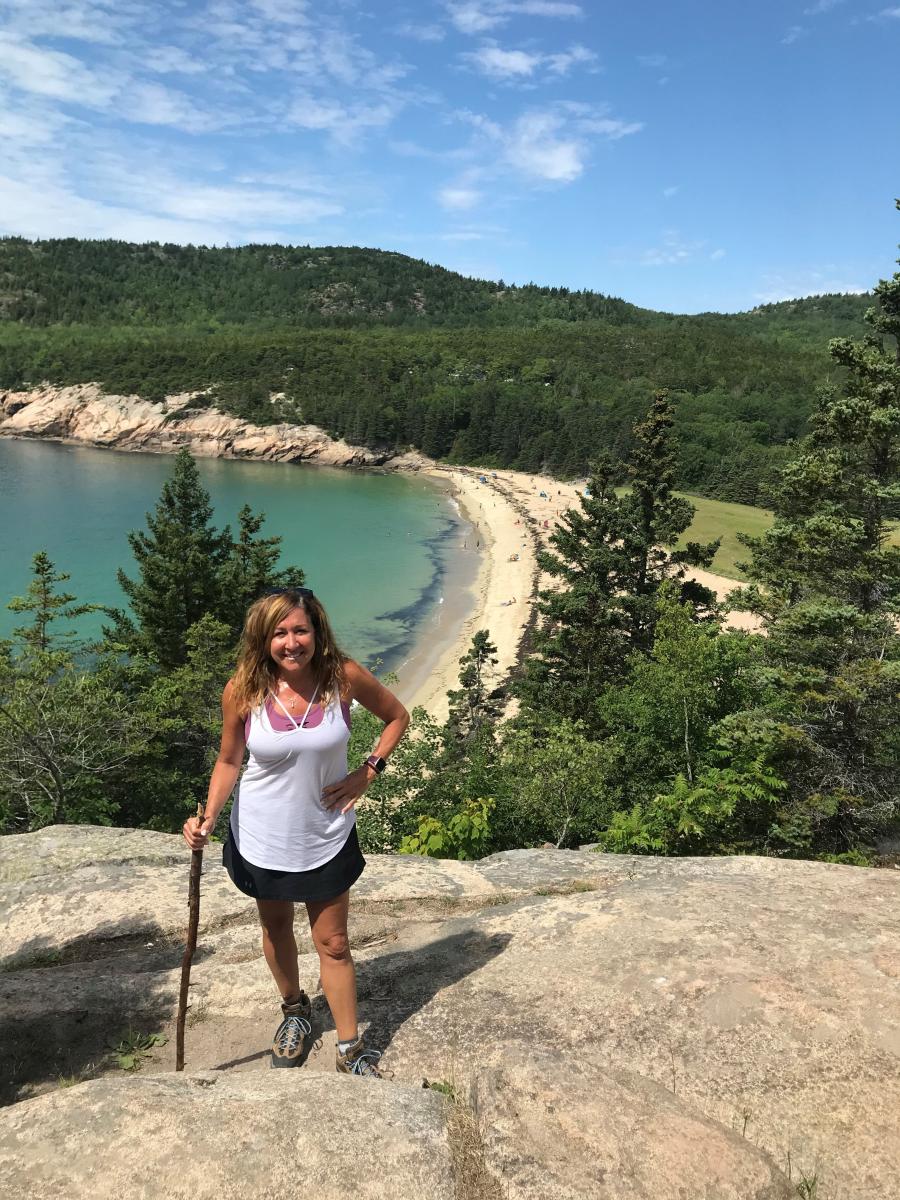 Alisa Monteiro out on a hike.