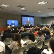 Moonshot Attendees watch live-stream remarks from VP Joe Biden 