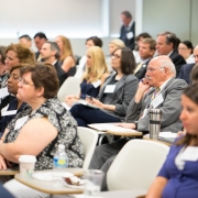 Moonshot attendees listen to panel discussion