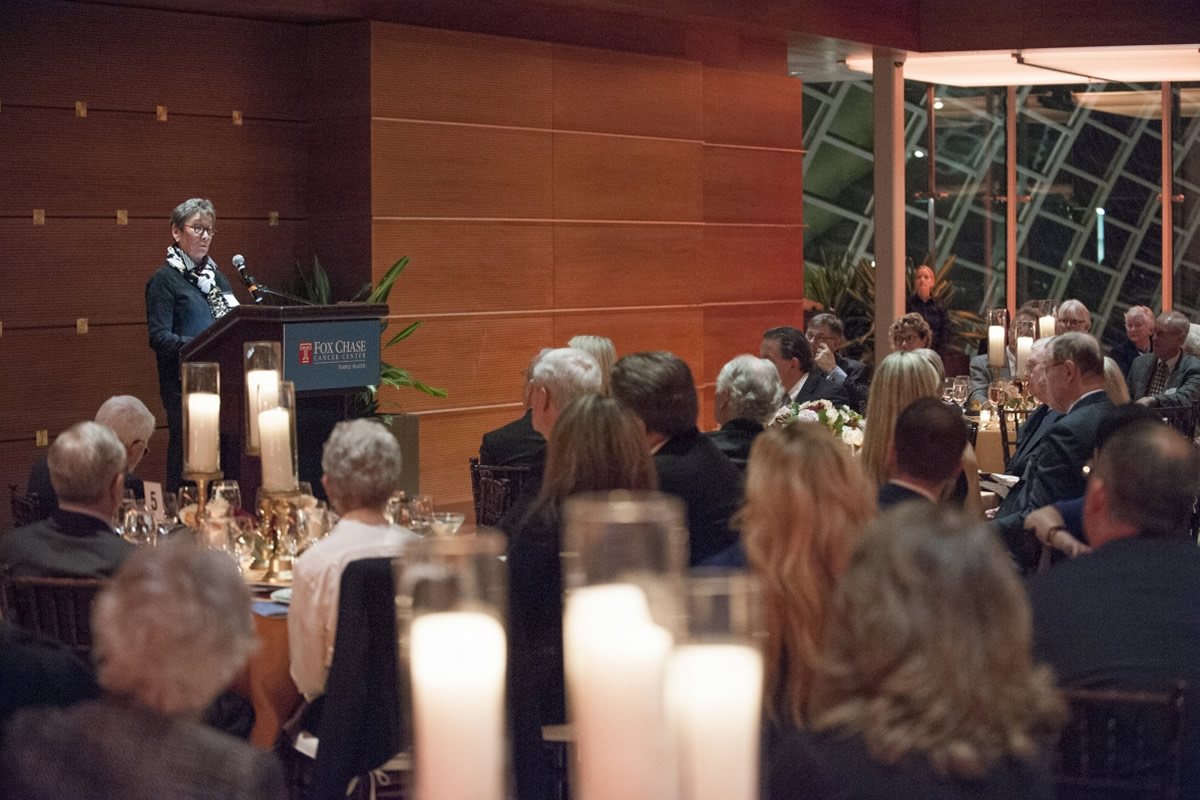 Beth Brunswick speaking at the 2016 Laurel Society celebration.