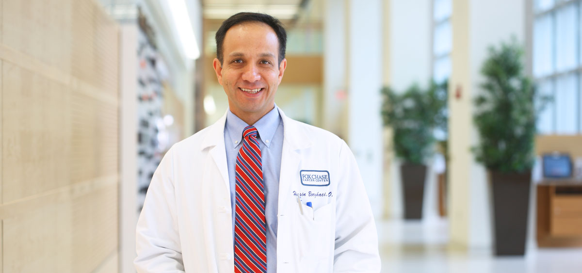 Hossein Borghaei, Chief of Thoracic Medical Oncology, believes in a team approach to the care for patients with lung cancer to deliver the best level of care that is possible.   