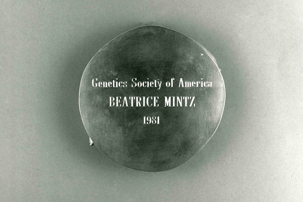 Genetics Society of America to Beatrice Mintz, 1981