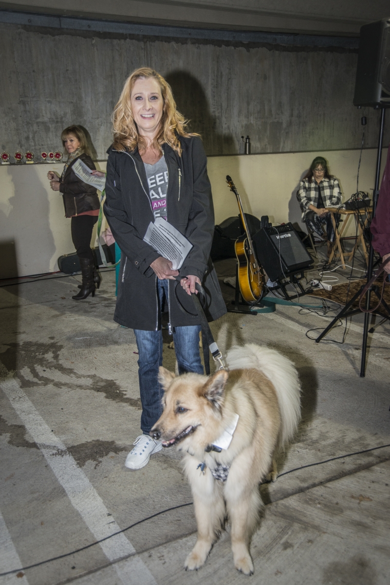 MJ Flannery with her dog Buddy 