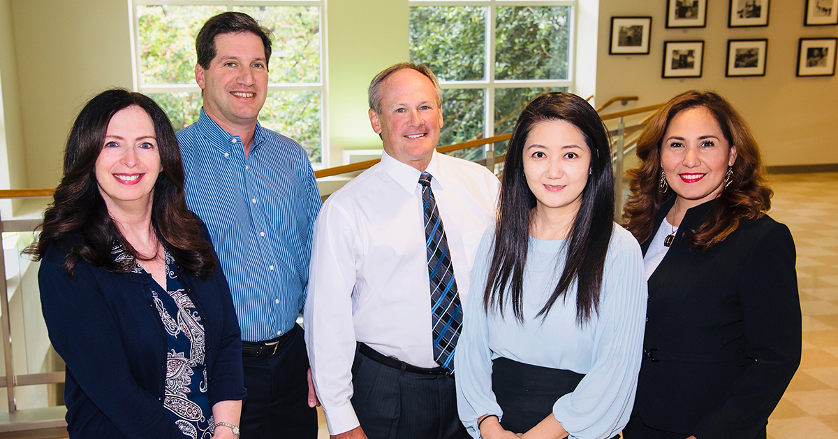 The Fox Chase International (FCI) team (from left to right): Julie Freedman, David Weinberg, Kurt Schwinghammer, Tingting Li and Johana Vanegas.(September, 2019)