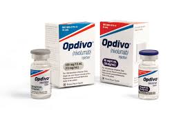 A photograph of two boxes of Opdivo and a bottle of Opdivo beside each, on a white background. 