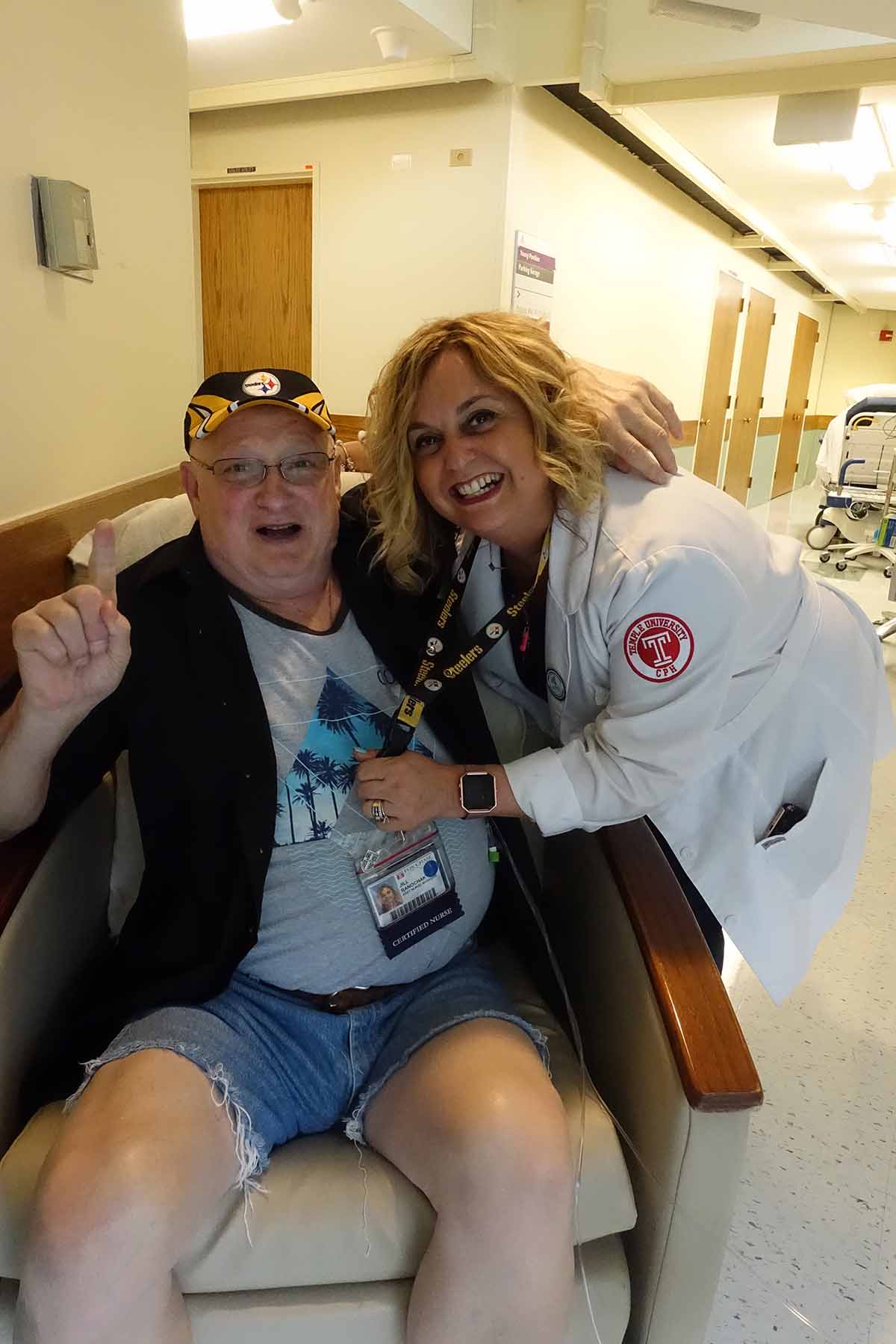 Jill Ranochak and beloved patient Joe, who inspires her every day.