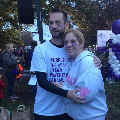 Link to /sites/default/files/styles/patient_story_alt_teaser/public/images/patient-stories/Nick%20and%20wife%20Jen%20at%20Philadelphia%20PurpleStride_PANCAN%205K%20event%202018%20in%20remission.jpg?itok=LSG2kgFX