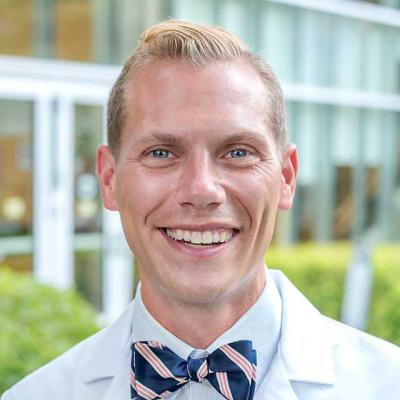 Austin D. Williams, MD, MSEd, a surgeon in breast cancer and an assistant professor in the Department of Surgical Oncology