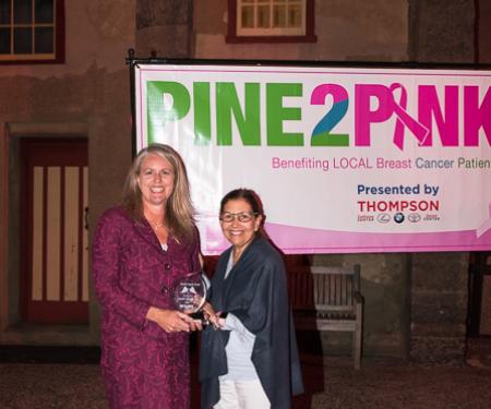 Dr. Shelly Hayes receiving Earth Angel Award