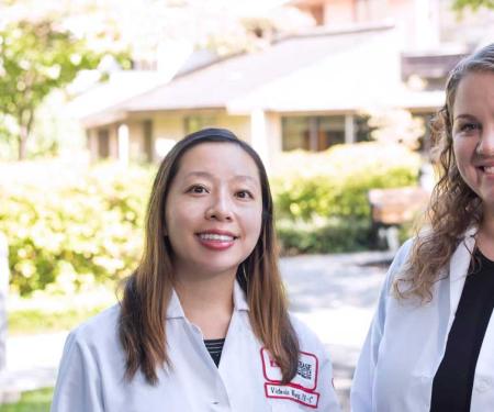 Physician assistants Carolyn Zawislak, PA-C and Victoria Wong, MHS, PA-C
