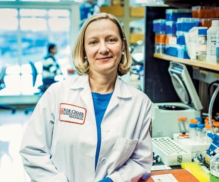 Dr. Lori Rink in a lab