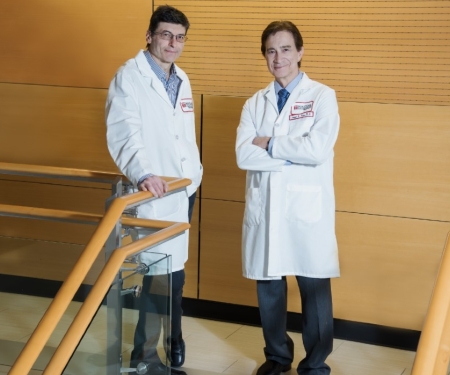 Alfonso Bellacosa, MD, PhD, a Professor at Fox Chase, and Joseph Testa, PhD, Professor and Carol &amp; Ken Weg Chair in Human Genetics at Fox Chase.