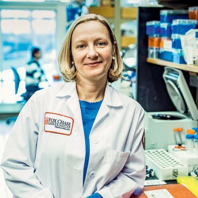 Dr. Lori Rink in a lab