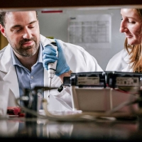 Dr. Fane and team apply machine to continue test for their cancer aging lab